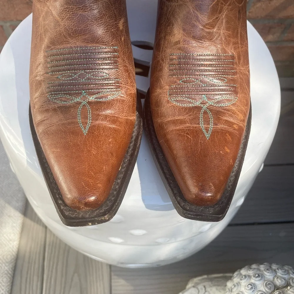 Old Gringo Women’s Brown Western Cowboy Boots with Turquoise Embroidery 6B - Picture 6 of 12